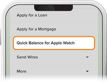 Enable quick balance apple watch step 1