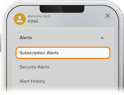 Create card alerts step 1