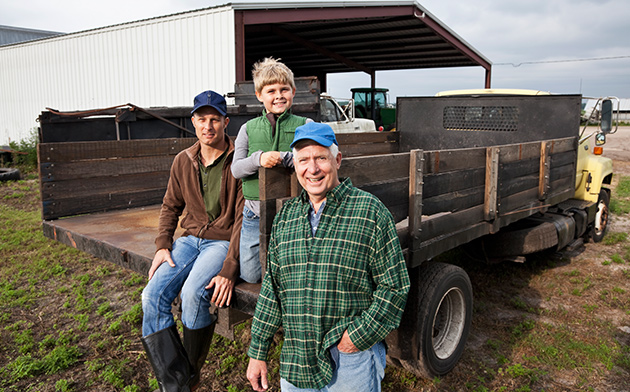 Three generations of farmers