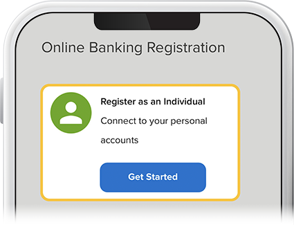Select register for digital banking step 2