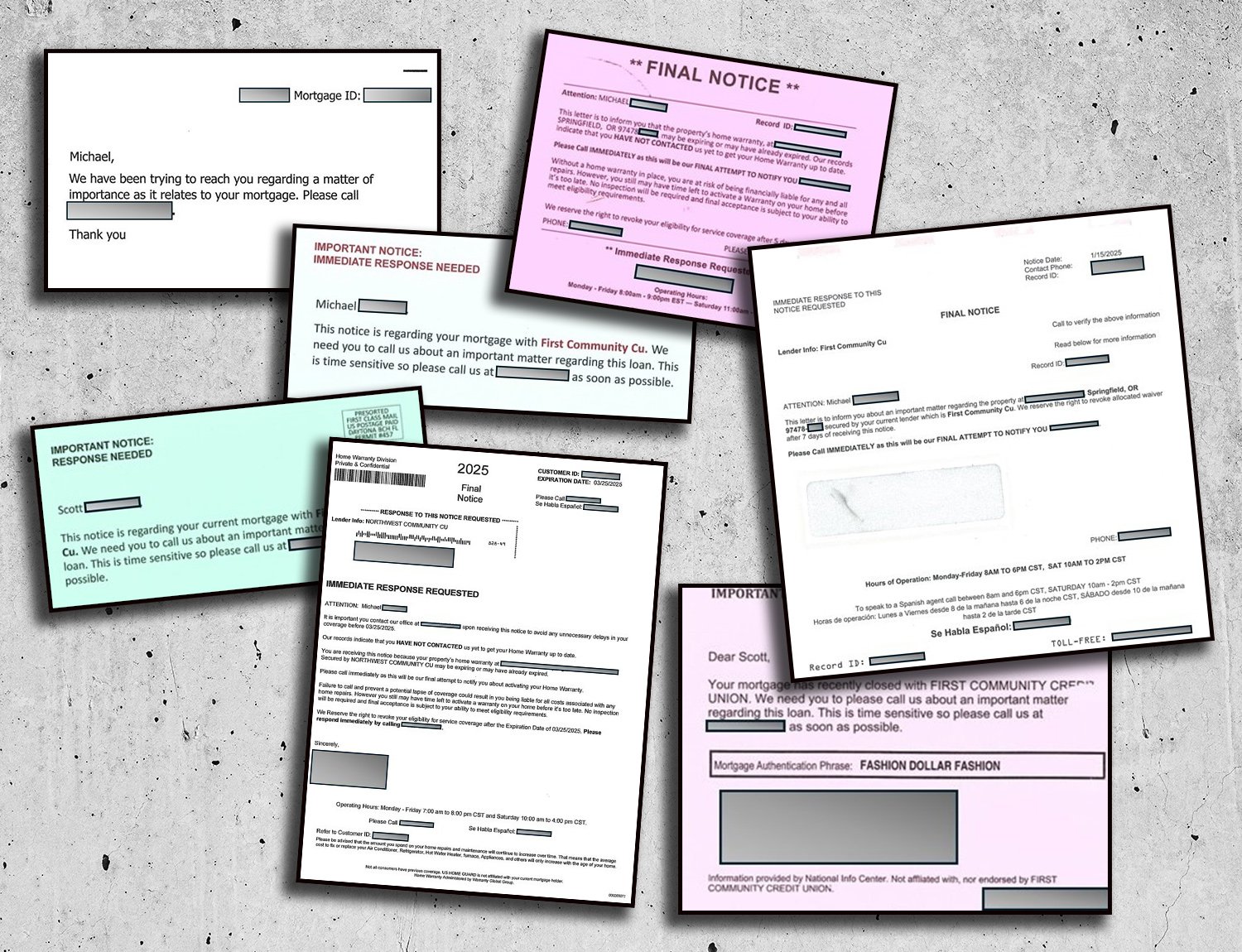 Mortgage junk mail