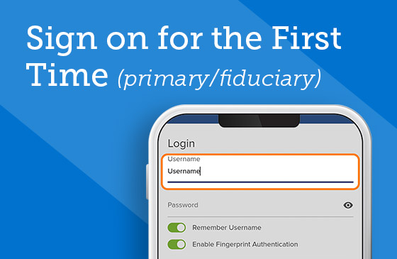 Sign on for the first time graphic