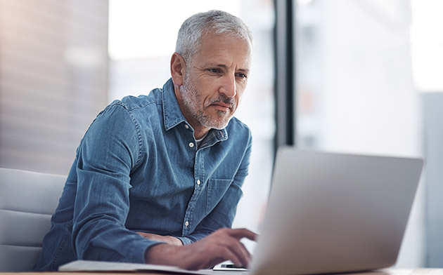 Man working on computer