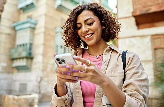 Person opening new savings account using their phone