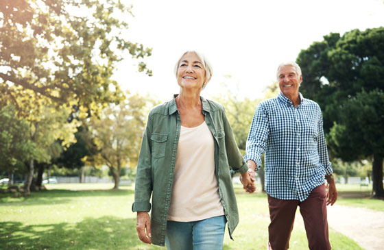 Older couple excited about Medicare