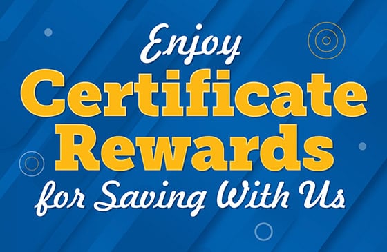 Certificate rewards with SELCO Community Credit Union graphic