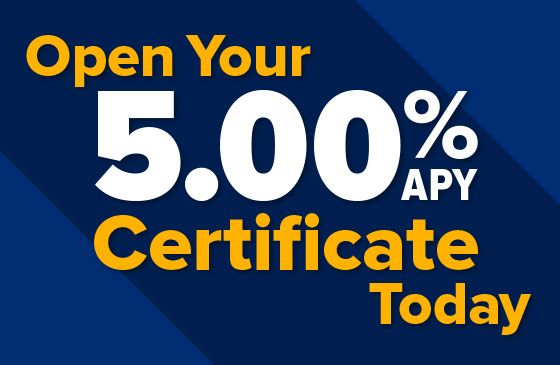 Earn 5% on a certificate 