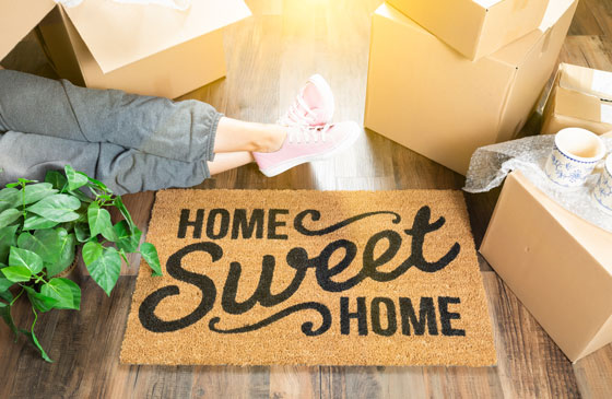 Home sweet home door mat