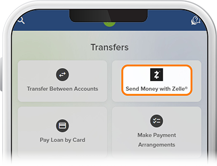 Send Money With Zelle® Step 1