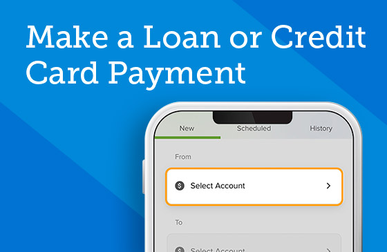 Make a loan or credit card payment