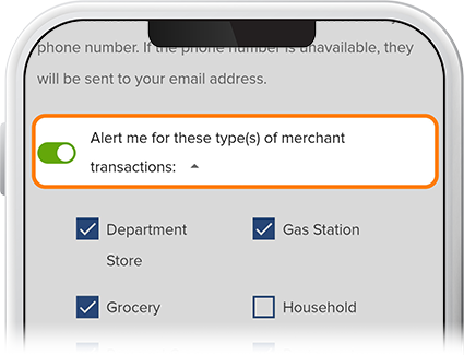 Create card alerts step 3