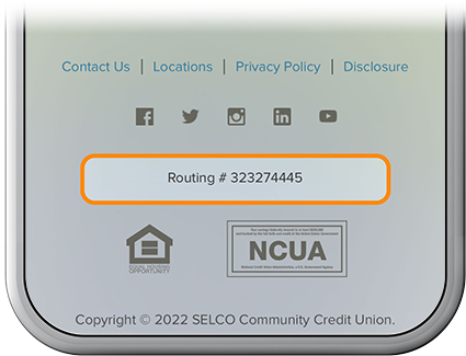 Find routing and account information step 3