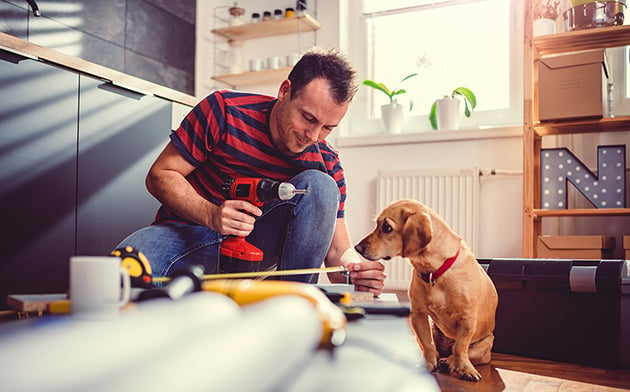 Man with dog