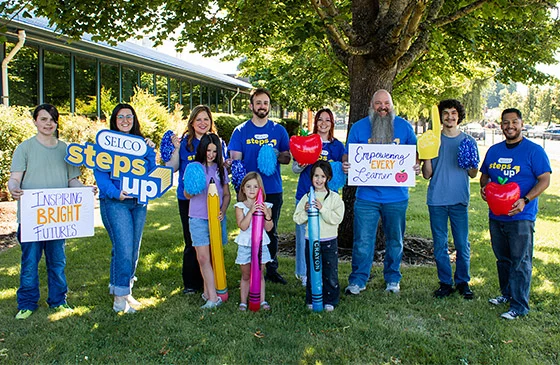 SELCO Steps Up education initiative supporting Oregon educators through Classroom Makeovers and Creative Educator Grants, with up to $125,000 available for innovative classroom projects and learning environments.