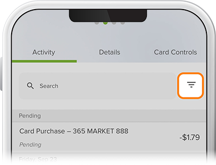 Search and filter past purchases step 2