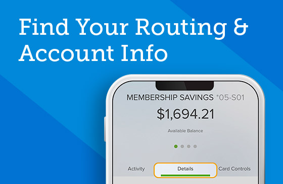 Find your routing and account information 