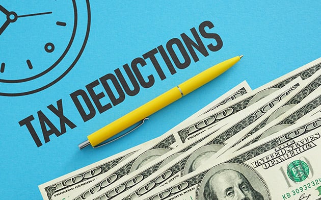 Conceptual image of tax deductions
