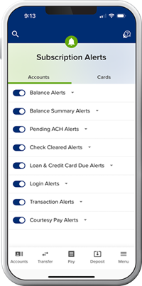 Phone showing SELCO app alerts