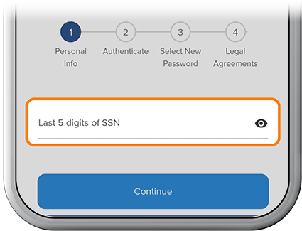 Sign on to digital banking step 2