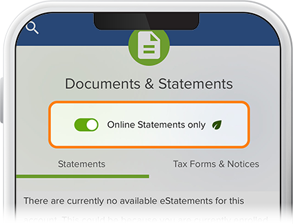 Sign up for estatements step 2