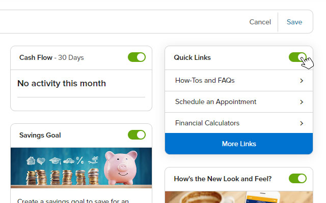 Customize your dashboard step 2