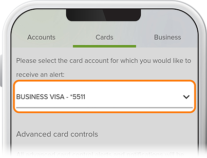 Lock your card step 1