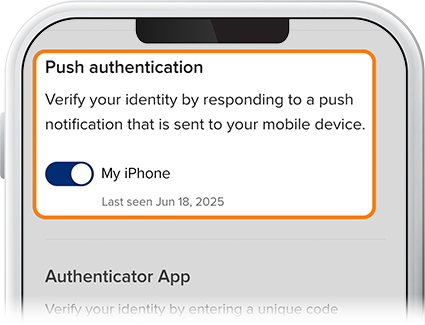Enable Push Authentication - Step 3