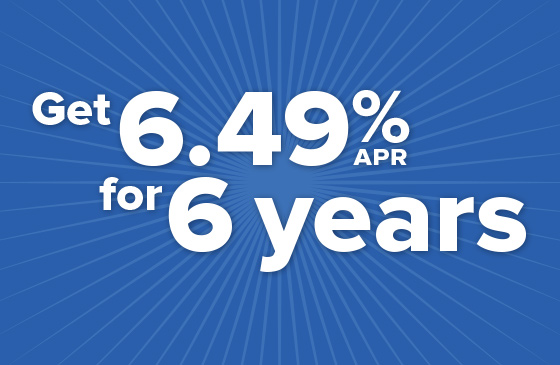 Home equity line of credit 6.49% for 6 years graphic 