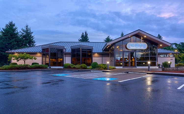 Ubicación de Selco Community Credit Union en Eugene, Santa Clara