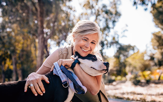 Woman with dog