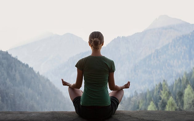 Woman meditating