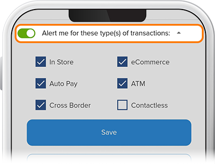 Create card alerts step 4