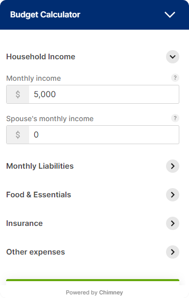 Budget calculator graphic