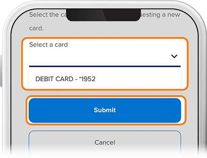 Request a new SELCO community credit union debit card step 3