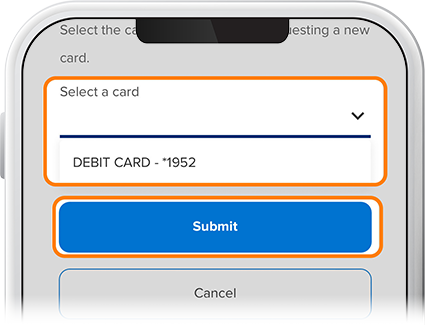 Request a new SELCO community credit union debit card step 3
