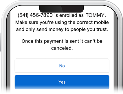 Send Money With Zelle® Step 4