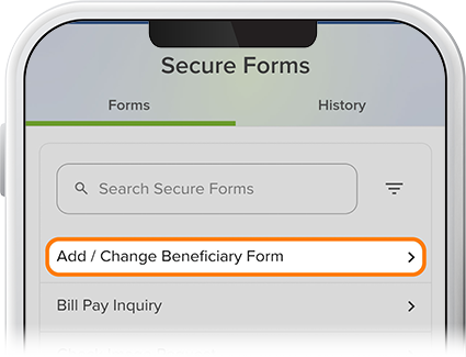 Add A Beneficiary - Step 2