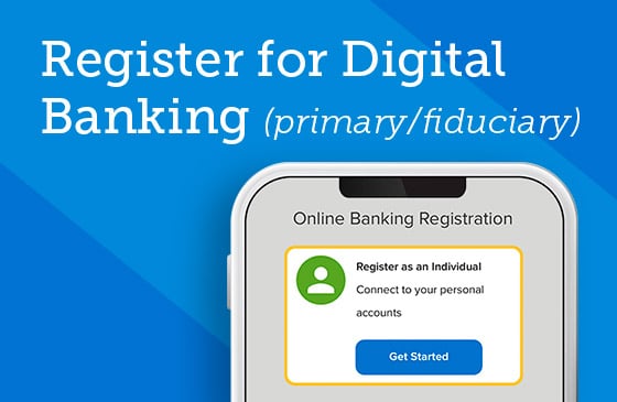 Register for digital banking graphic